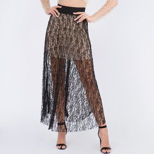 Lace maxi skirt